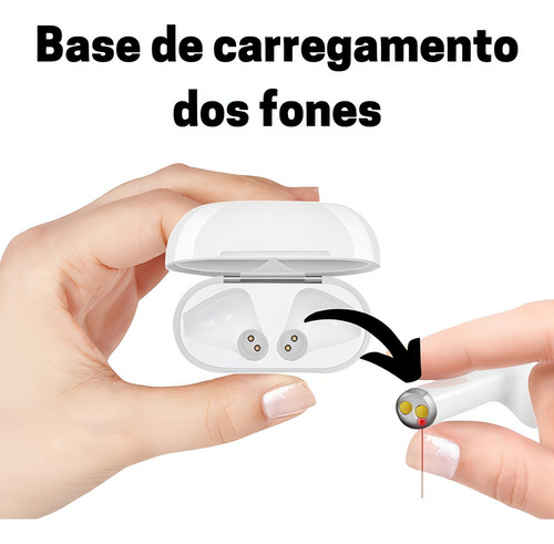 Fone De Ouvido H'maston Pro 4 Mini Fone Bluetooth I Phone Cor Da Luz Branco Cor Branco