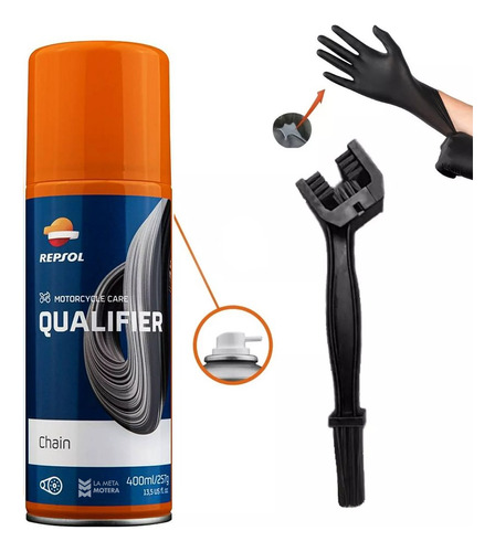 Lubricante Para Cadena Motocicleta Repsol +cepillo Limpiador