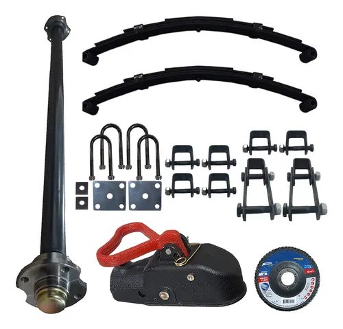 comprar Kit Eixo Suspensão Para Carretinhas Reboque Trailers 500kg