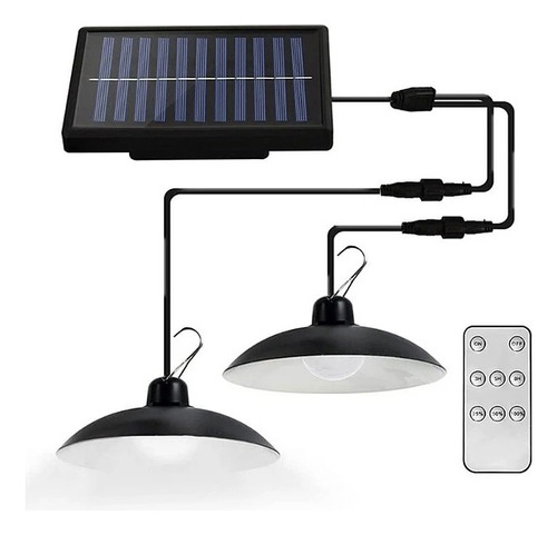 Lampara Solar Led Colgante Plafon + Control