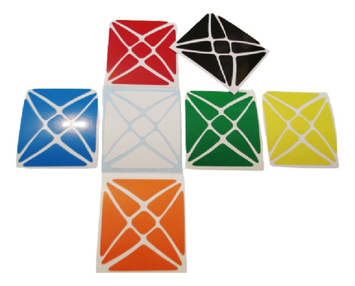 Cubo Rubik Stickers Rex En Varios Colores Y Materiales