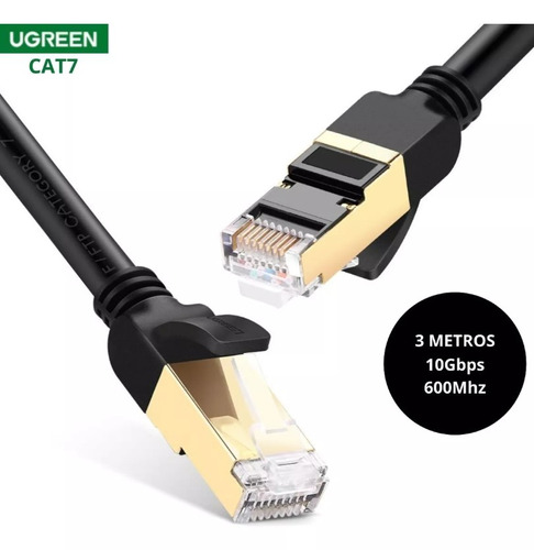 Cable Ugreen Ethernet LAN Cat7 Giga Pathcord de 3 metros