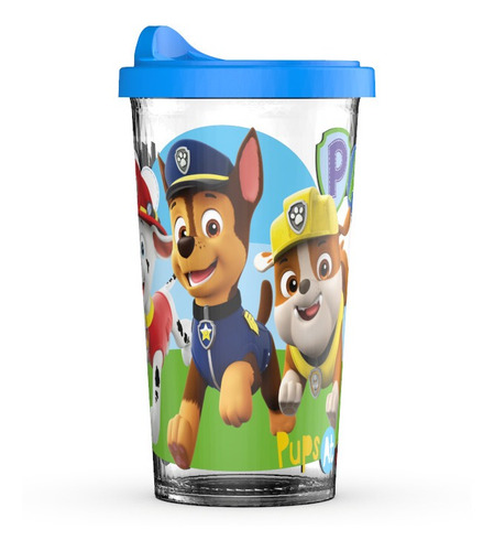 Vaso Con Tapa Cafe Paw Patrol Plastico