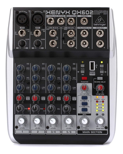 Consola Mezcladora Behringer Xenyx Qx 602 Mp 3