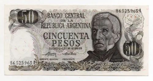 comprar Argentina Billete 50 Pesos Ley Bottero 2371 Serie A Sc-