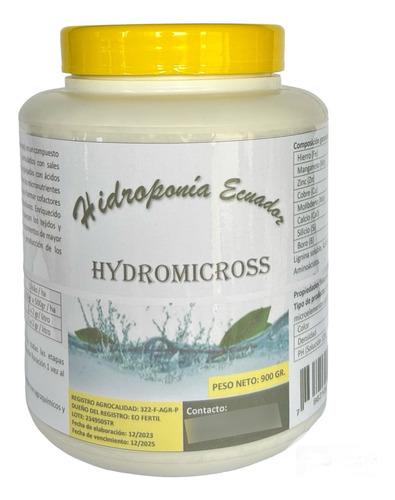 Micronutrientes Fertilizante Hidropónico Soluble 900 Gramos 