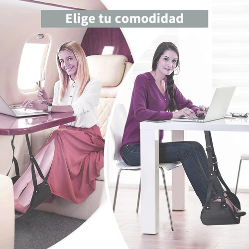 Hamaca De Pie De Avión (viaje Cómodamente), Reposapiés Perfecto Para Avión U Oficina Para Relajar Tus Pies, Hamaca De Pie Para Accesorios De Viaje En Avión, Hamaca De Pie De Computadora, Cómodo