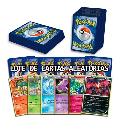 Lote Kit De 50 Cartas Pokémon + 1 Pokémon Lendário