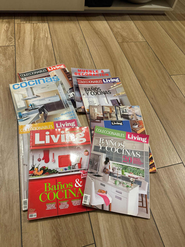 Lote De 8 Revistas Living Baños Y Cocina (Usado)