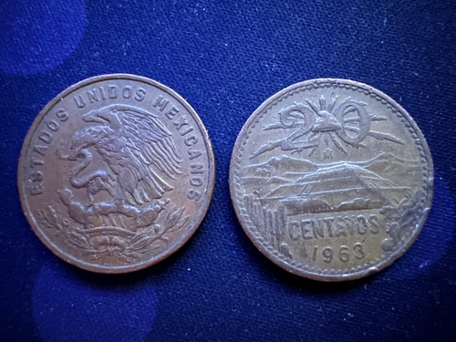 Moneda Antigua 20 Centavos Teotihuacán 1963