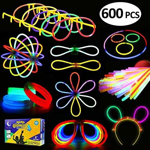 Glowstick 600 Pcs Total 250 Glow Sticks Bulk 7 Color Y Conec