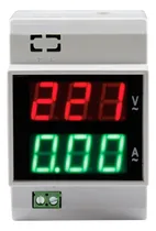 Comprar Dual Ac Voltimetro 300v Amperimetro 99,9a Riel Din d52-2042