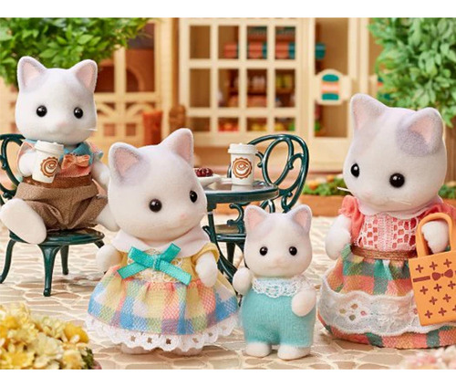 Muñecos Miniatura Sylvanian Families Latte Cat Family