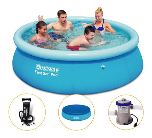 Kit Piscina Inflável Bestway Intex 5.500l Filtro Capa Bomba