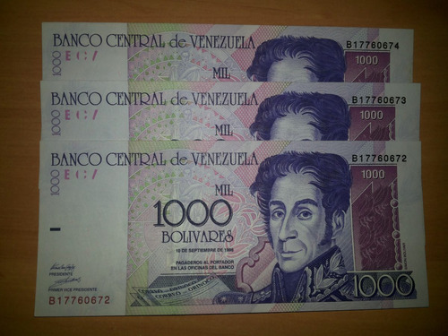 Billetes De 1.000 Bs. Septiembre 1998