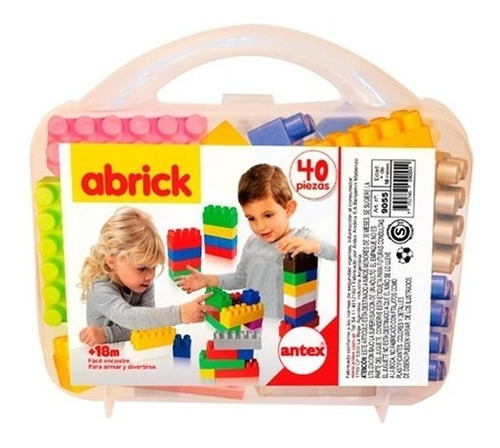 Valija Bloques Abrick Armar 40 Pz Construccion Ladrillos Edu