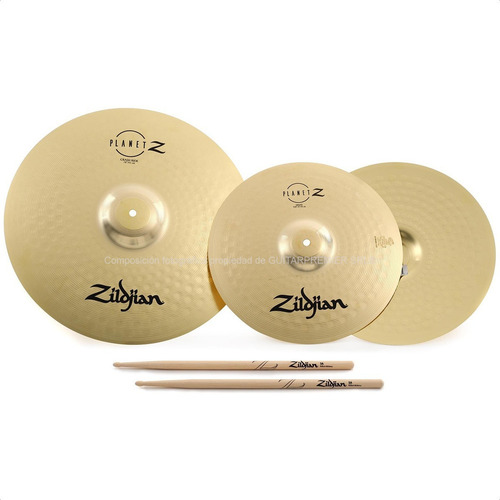 Imagen 4 de 8 de Set Platos Zildjian Crash Ride 18 + Hihat 14 + Palillos Usa