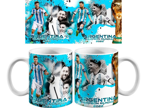 Taza Argentina Messi Campeón Mundial Qatar 2022