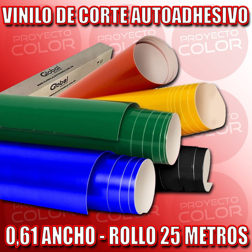 Vinilo Autoadhesivo De Corte Rollo 0.61cm X 25mt Negro