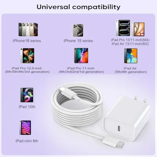 Cargador Para iPhone 16 Pro, Cable Usb C De 10