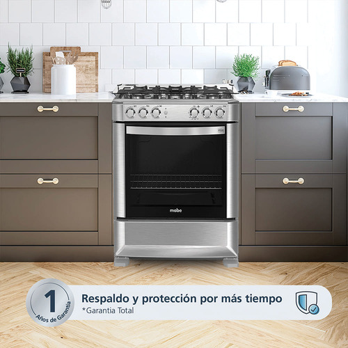 Cocina De Piso A Gas 76cm Inox Mabe Cmp7628fx0 Inox