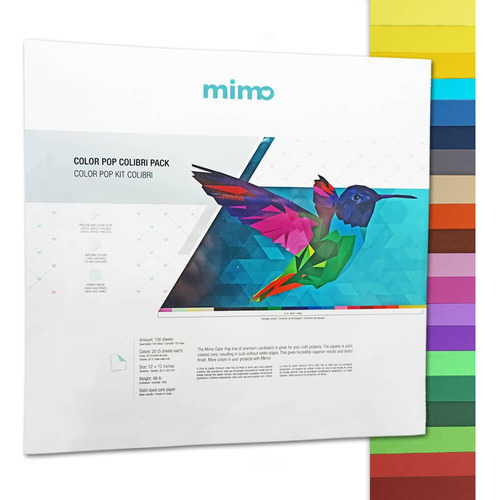 Papel Color Pop Kit Colibri 180g 30,5x30,5cm 100 Folhas