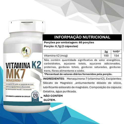 Kit C/20 Suplementos K2 Mk7 Menaquinona - Venda Atacado