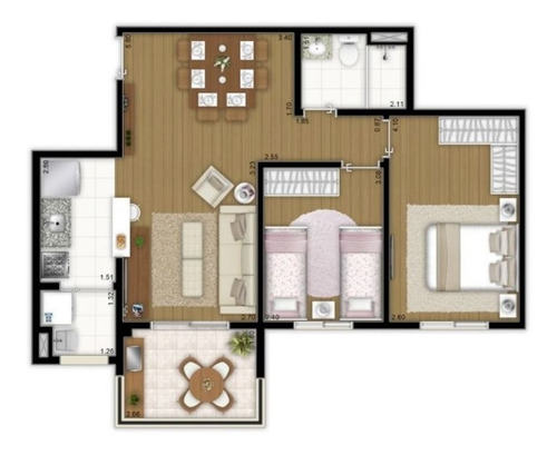 Imagem 6 de 15 de Apartamento Guarulhos - 2 Dorm ( 1 Suíte ) - 60 M² - Bl2733