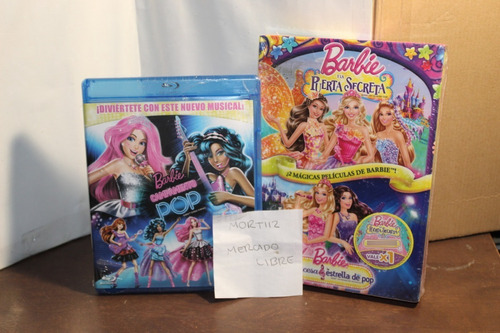 3 Películas Barbie Dvd Bluray Mágicas Princesas Mattel Pop
