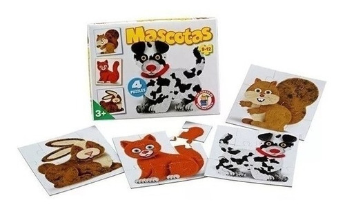  4 En 1 Puzzles Ruibal Rompecabezas De Animales 2 A 4 Años