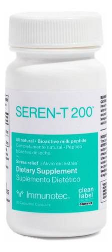 Serent-200 - Suplemento Para Reducir Estrés Y Mejorar Sueño Sin Sabor