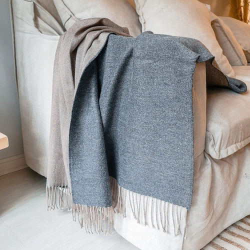 Manta De Alpaca Color Gris