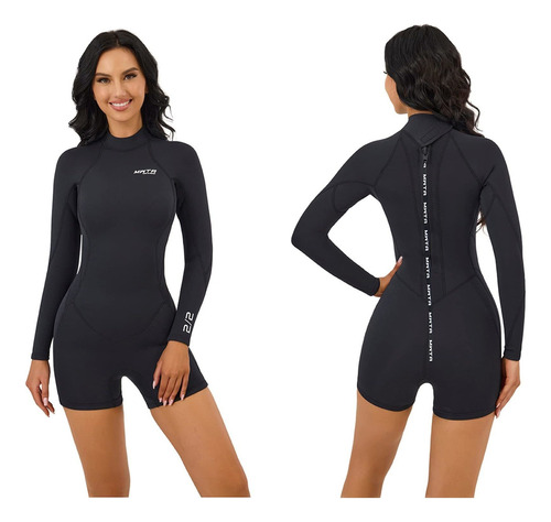 Mwta Traje De Neopreno Corto Para Mujer, Traje De Baño De .