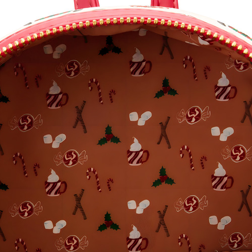 Mini Mochi de chocolate quente Loungefly Disney Minnie e Mickey Mouse. Cor: branco e vermelho