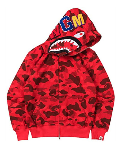 Cabeza De Tiburón Bape3d Sudadera Con Cremallera