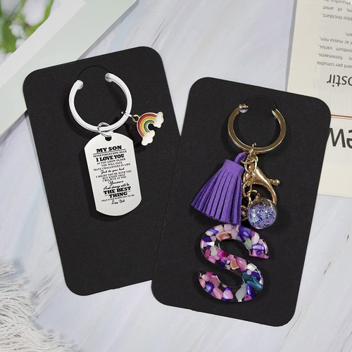 (bk) Llavero For Mostrar Tarjetas, Llavero Cartón Con Se
