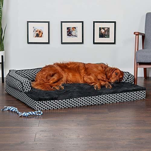Imagen 3 de 5 de Cama Perros Jumbo Furhaven Espuma Ortopédica Funda Extra