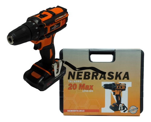 Taladro Atornillador Inalambrico 18v Bateria Maleti Nebraska Color Naranja