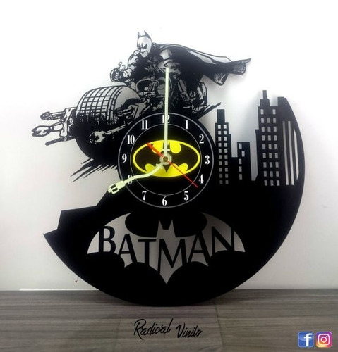 Reloj De Vinilo Batman Pod Comics Regalos Decoracion 