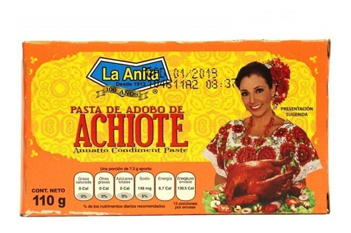 Achiote En Pasta La Anita X 100gr - g a $149