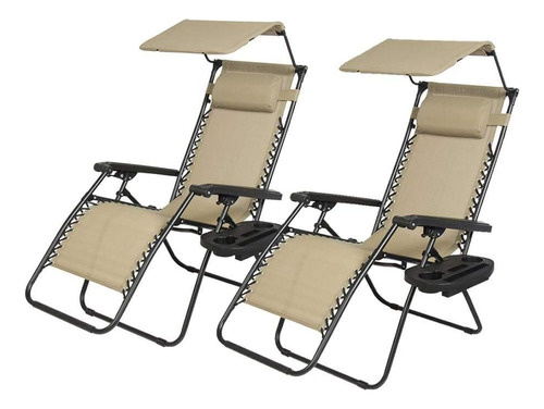 Bms 2 Pcs Silla De Gravedad Cero Sillas De Patio Con Portava