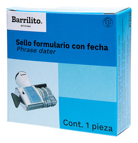Sello De Formulario Barrilito 9117 Con Fecha Y 12 Leyendas