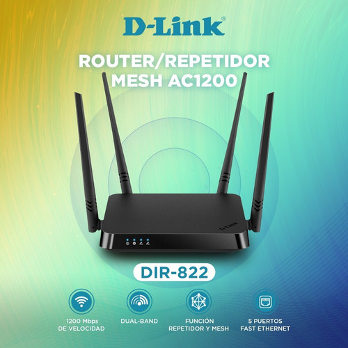 Imagen 5 de 5 de Router Dual Band Ac1200 Potencia Wifi Rompemuro Repetidor