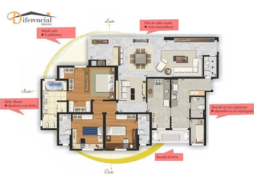 Imagem 22 de 25 de Apartamento À Venda, 176 M² Por R$ 1.576.531,00 - Cabral - Curitiba/pr - Ap0887