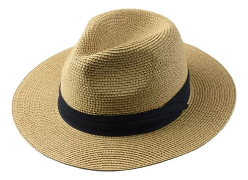 Sombrero Panamá Paja Fedora Clásico Sombrero Gorro Gorra