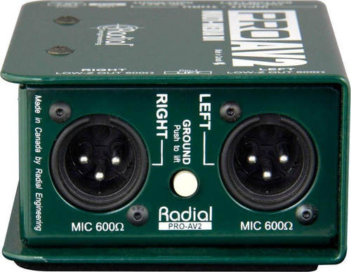 Radial Caja Directa Multimedia Pasiva Estéreo Radial Proav2