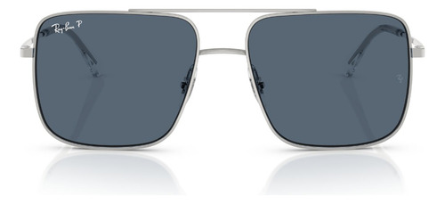Lentes De Sol Ari Azul Polarizados Ray-ban Rb37580032v Varilla Plateado Armazón Plateado