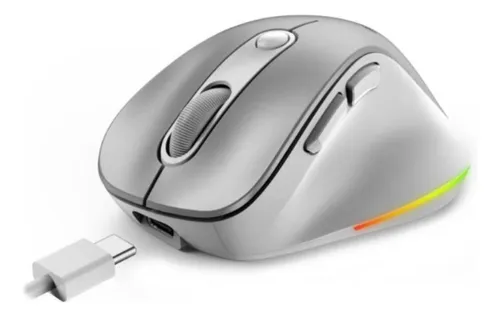 Mouse Inalámbrico Genius Ergo 9000s Pro Plateado Plateado