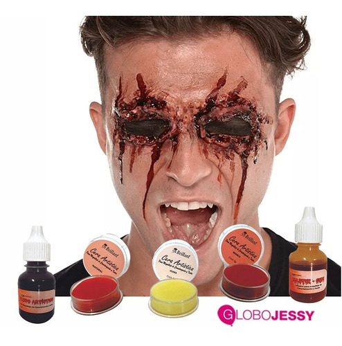 Set De Maquillaje Caracterización Para Halloween, Teatro Etc