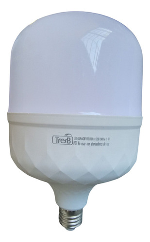 Foco Led Luz Blanca 60w Tres B Tipo Pilar Blanco Frío